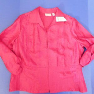 Chico's Deep Rose silky jacket